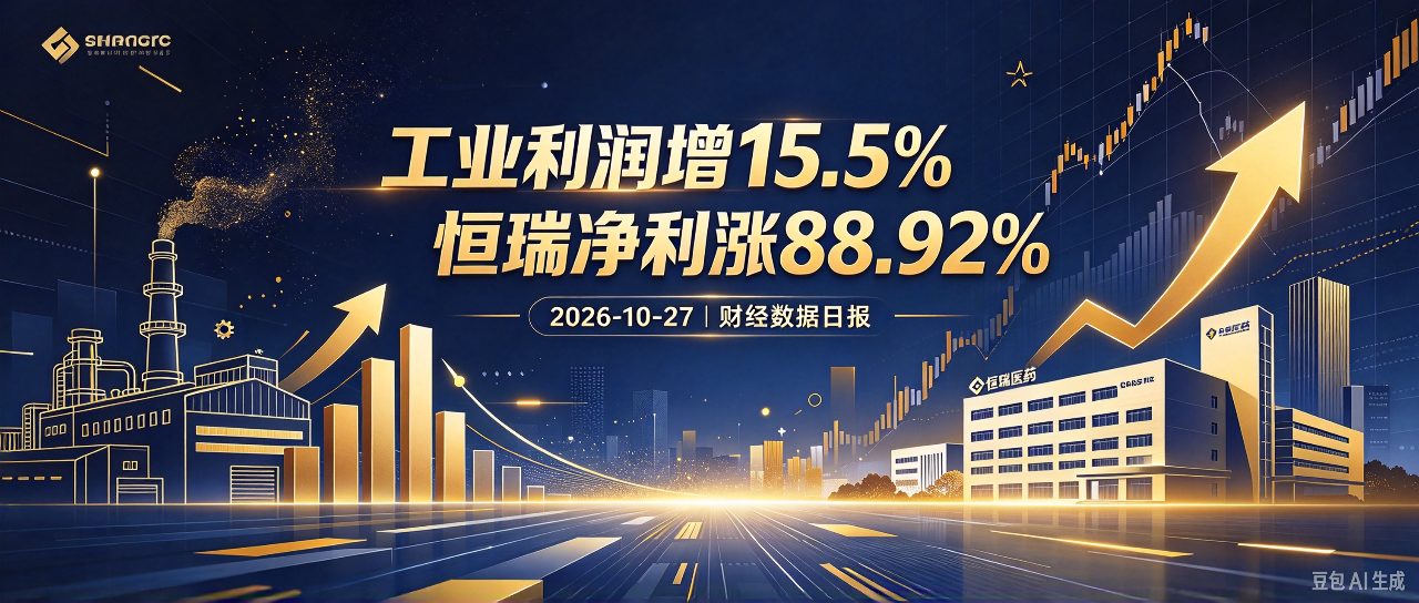 工业利润增15.5%恒瑞净利涨88.92% | 2026-10-27