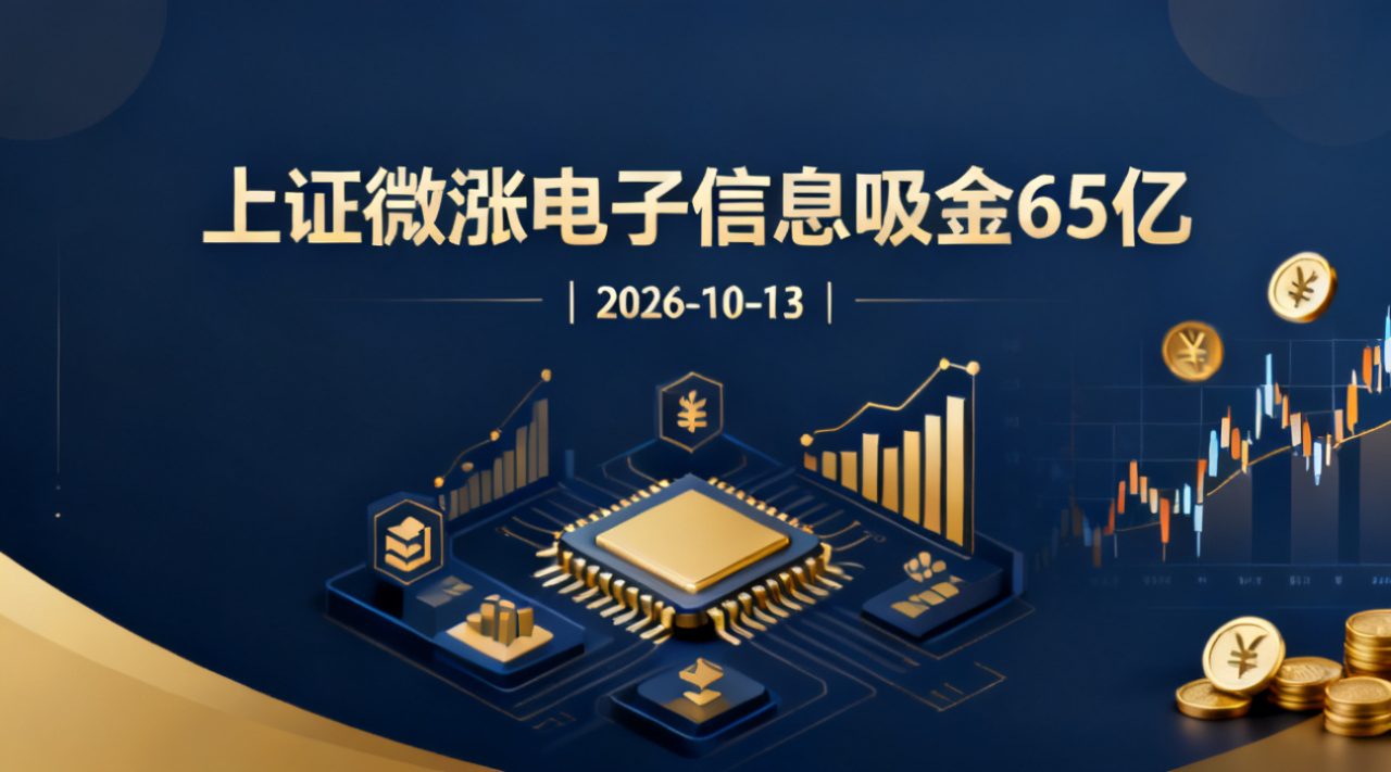 上证微涨电子信息吸金65亿 | 2026-10-13